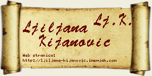 Ljiljana Kijanović vizit kartica